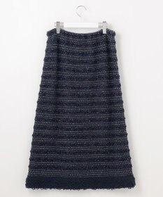 自由区 【カトリエムブーケ】Tweed melange フリンジスカート