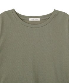 Green Parks 異素材ドッキングペプラムプルオーバー