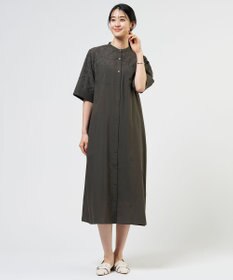 J.PRESS LADIES L 【WEB限定カラーあり】エンブロイダリー シャツ ワンピース