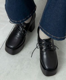 WEGO ボリュームヒールレースアップシューズ