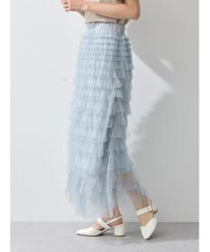 earth music&ecology ティアードフリルチュールスカート