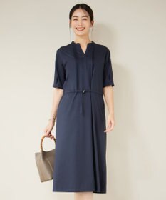 J.PRESS LADIES L 【接触冷感・洗える】プレーティングジャージー ワンピース