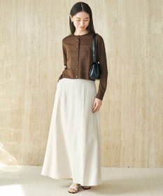 UNFILO リネンレーヨン セミフレアスカート