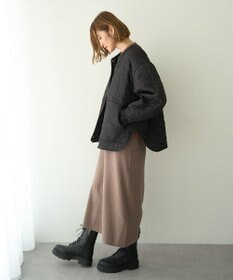 YECCA VECCA ニュアンス柄キルティングブルゾン