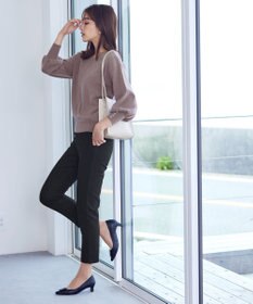 Tiaclasse 【安田美沙子さん着用・洗える】T/R両面起毛ストレッチパンツ