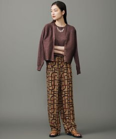 自由区 L 【17号サイズまで展開・カタログ掲載】ジオメトリックレトロプリント パンツ