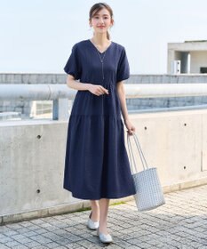 Tiaclasse リップルティアードワンピース