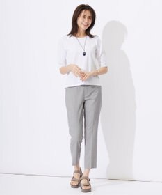 J.PRESS LADIES S 【洗える】シャークスキン テーパード パンツ