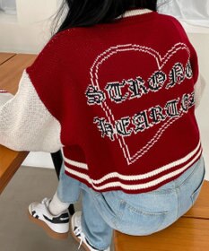 WEGO ニットショートスタジャン