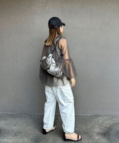 Green Parks リボンチュールデザインブラウス