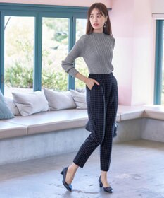 Tiaclasse 【安田美沙子さん着用・洗える】T/R両面起毛ストレッチパンツ