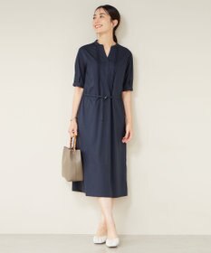 J.PRESS LADIES L 【接触冷感・洗える】プレーティングジャージー ワンピース