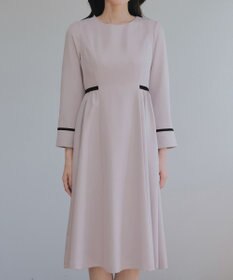 Tiaclasse 【安田美沙子さん着用・新色追加・洗える】ベロアラインフレアワンピース