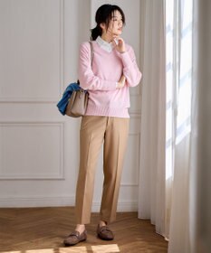 ANY 【洗濯機可/ストレッチ/ウエストゴム/裏起毛】マルチファンクションストレッチテーパードパンツ