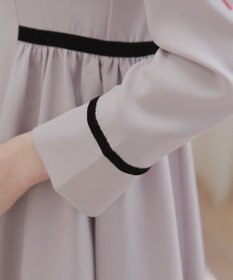 Tiaclasse 【安田美沙子さん着用・新色追加・洗える】ベロアラインフレアワンピース