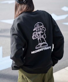WEGO 【ユニセックス着用ITEM】THEBOYエルボーパッチクルーネックPO