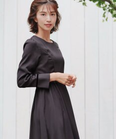 Tiaclasse 【安田美沙子さん着用・新色追加・洗える】ベロアラインフレアワンピース