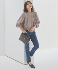 ANY 【洗濯機可】ウールブレンドクロップドニット