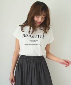 Feroux フレンチスリーブロゴプリント Tシャツ