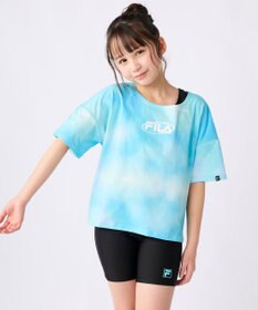 OP／FILA 【FILA】スクール水着 水陸両用Tシャツ付き 捲れ防止タンキニ