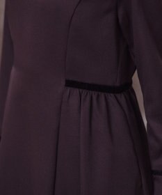 Tiaclasse 【安田美沙子さん着用・新色追加・洗える】ベロアラインフレアワンピース