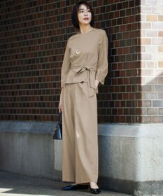 自由区 L 【セットアップ対応・洗える】ドレープツイルワイド パンツ