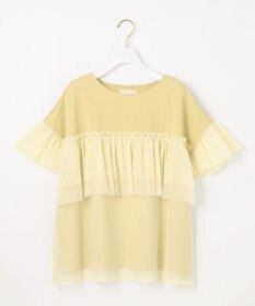 ANY SIS L 【洗える】チュール重ね プルオーバー