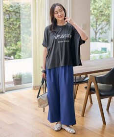 ANY 【ウエストゴム】イージーケアライトストレッチワイドパンツ