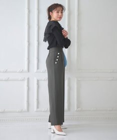 Feroux 【古畑星夏さん着用】パールポイントハイウエストセミワイド パンツ