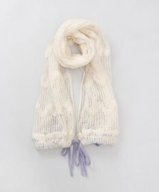 AURORA 【 ANNA SUI（アナ スイ）】リボン付きセミストール(WASH)