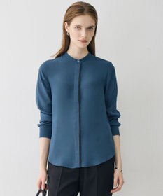 ICB 【6/12-6/28期間限定・受注生産】BackSatinAmunzen バンドカラーブラウス