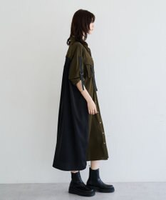 YECCA VECCA ミリタリーロングシャツワンピース