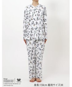 WACOAL ワコール_リラックス＆スリープ パジャマ 長袖 長ズボン 綿100%(本体) PEANUTS スヌーピー レディース FDX553 /ワコール