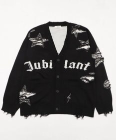 WEGO 【ユニセックス着用ITEM】ダメージジャガードカーディガン