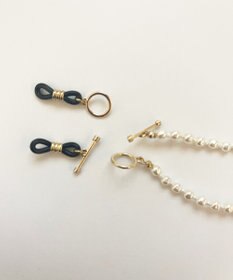 monshiro 【セレモニーにも】スズラングラスパールロングネックレス（メガネチェーンにも）