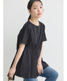 earth music&ecology 異素材チュニックカットソー