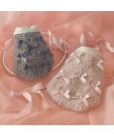 PET PARADISE cherircouture メニーリボンファーベスト 《グレー》 小型犬
