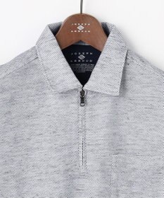 JOSEPH ABBOUD  【フランス産リネン×日本の技術・清涼感】ノルマンディリネントップジャージ ジップ ポロシャツ