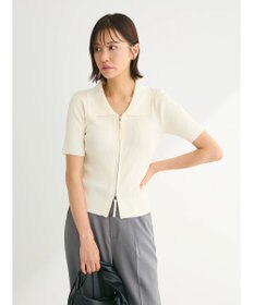 Green Parks ５分袖衿付きＺｉｐプルオーバー