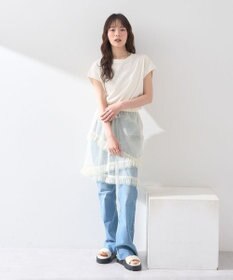 earth music&ecology ドットチュールスカート