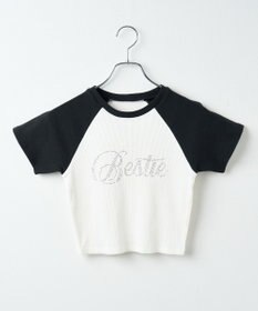 WEGO ラインストーンラグランちびT