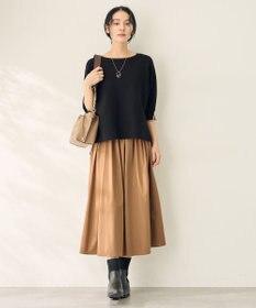 ANY 【2SET】バイカラーニット×布帛スカートセット