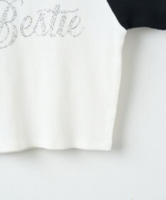 WEGO ラインストーンラグランちびT