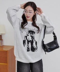 WEGO グラフィックニットBIGプルオーバー