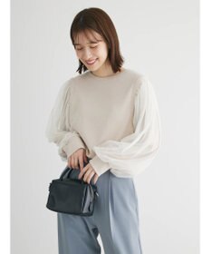 Green Parks 袖チュールドッキングリブプルオーバー