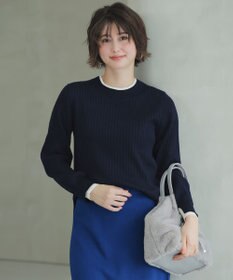 ANY SIS S 【WEB・一部店舗限定】ダブルカラー ニット