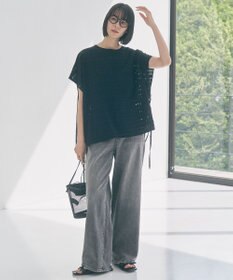 UNFILO 【UNFILO DENIM/新色追加】撥水ストレッチ ルーズワイドデニム