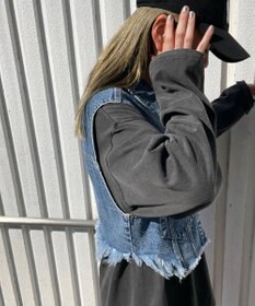 WEGO デニムショートベスト