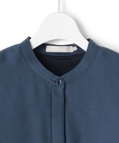 ICB 【洗える】ウールワッシャーツイル シャツドッキング ワンピース