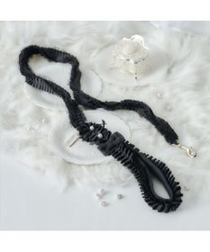 PET PARADISE cherircouture ツイード リボンリード 《ブラック》 ＳＳ～Ｓ